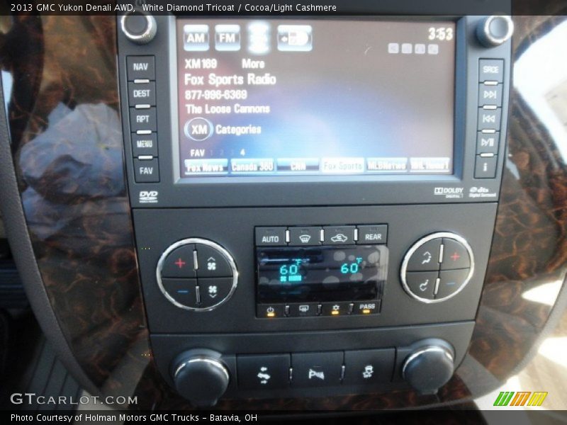 White Diamond Tricoat / Cocoa/Light Cashmere 2013 GMC Yukon Denali AWD