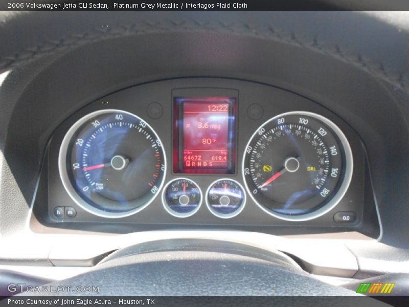 Platinum Grey Metallic / Interlagos Plaid Cloth 2006 Volkswagen Jetta GLI Sedan