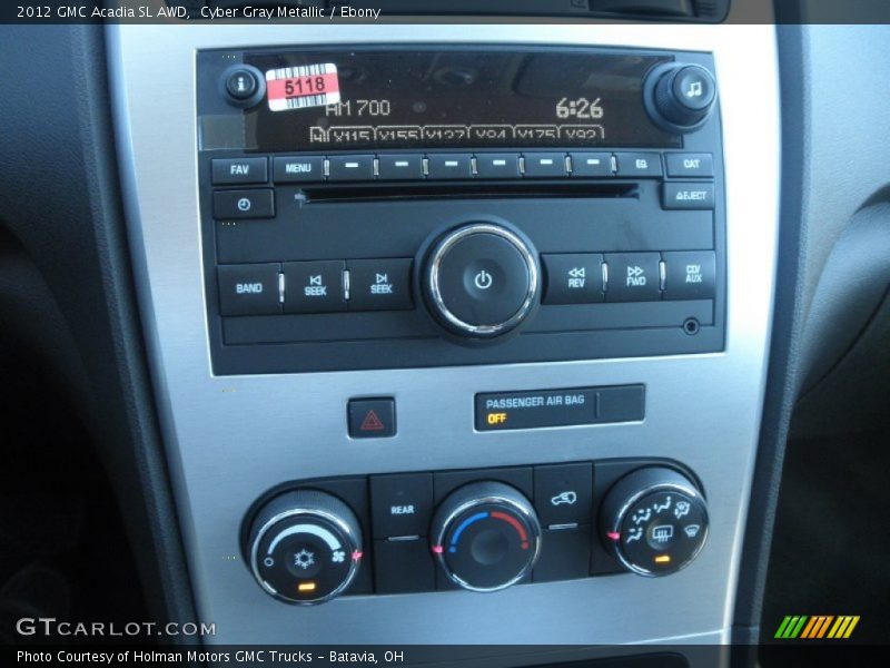 Controls of 2012 Acadia SL AWD