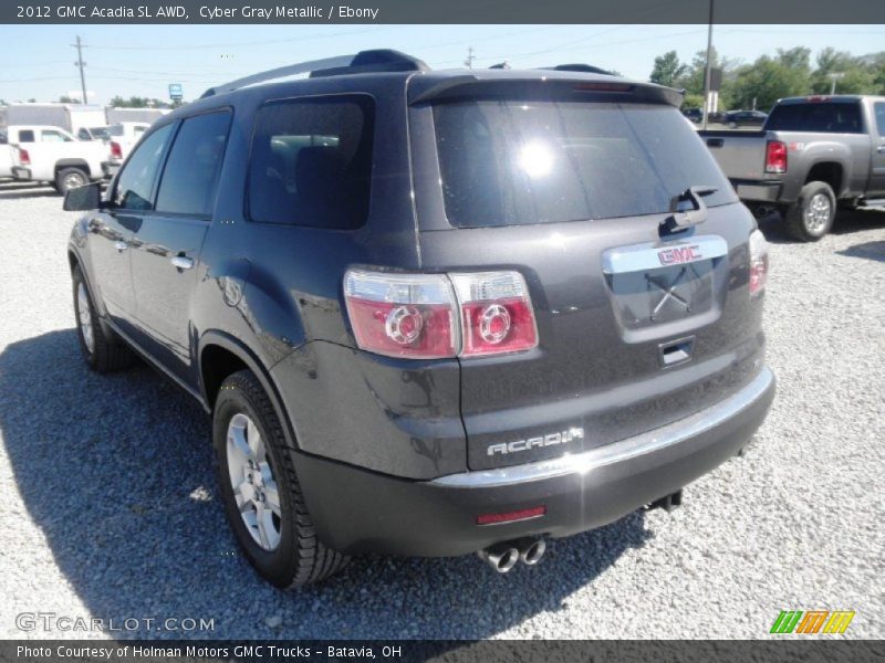 Cyber Gray Metallic / Ebony 2012 GMC Acadia SL AWD