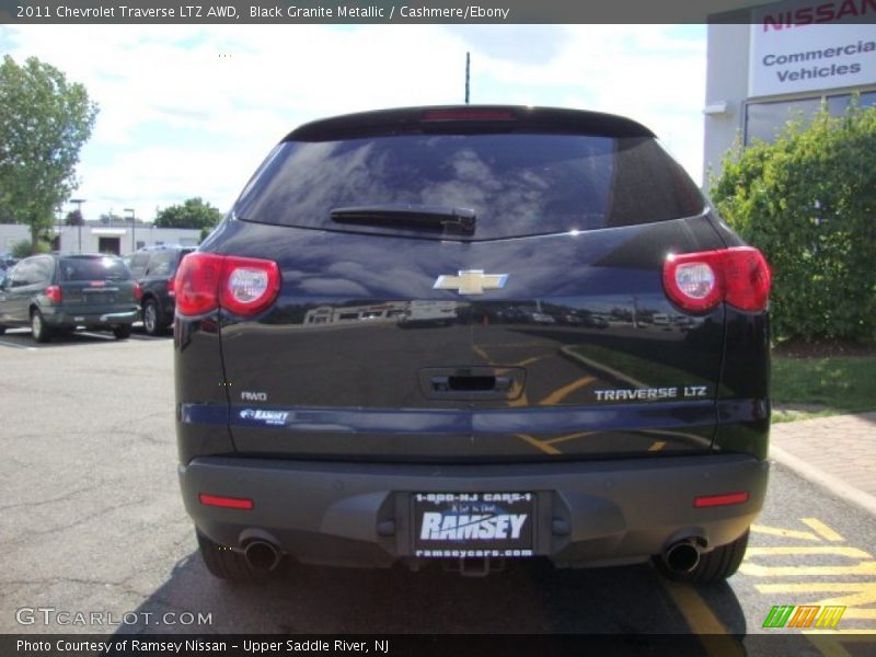 Black Granite Metallic / Cashmere/Ebony 2011 Chevrolet Traverse LTZ AWD