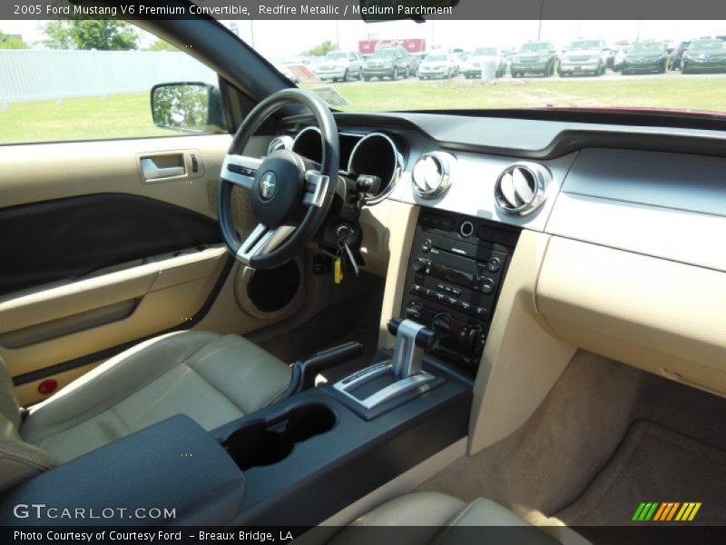 Redfire Metallic / Medium Parchment 2005 Ford Mustang V6 Premium Convertible