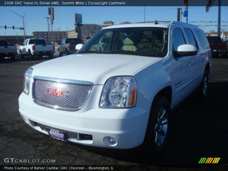 Summit White / Cocoa/Light Cashmere 2008 GMC Yukon XL Denali AWD