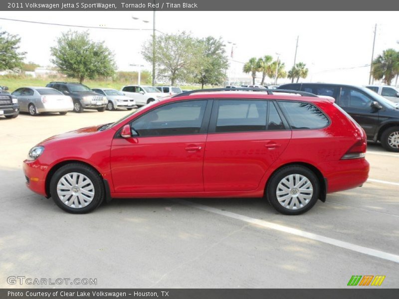 Tornado Red / Titan Black 2011 Volkswagen Jetta S SportWagen