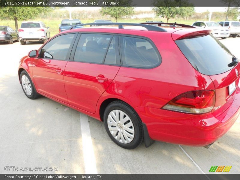 Tornado Red / Titan Black 2011 Volkswagen Jetta S SportWagen