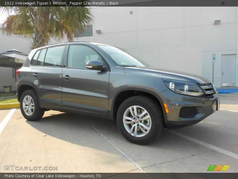 Pepper Gray Metallic / Black 2012 Volkswagen Tiguan S 4Motion
