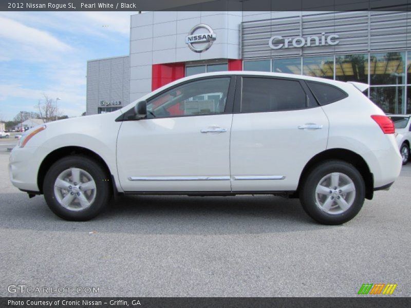 Pearl White / Black 2012 Nissan Rogue SL