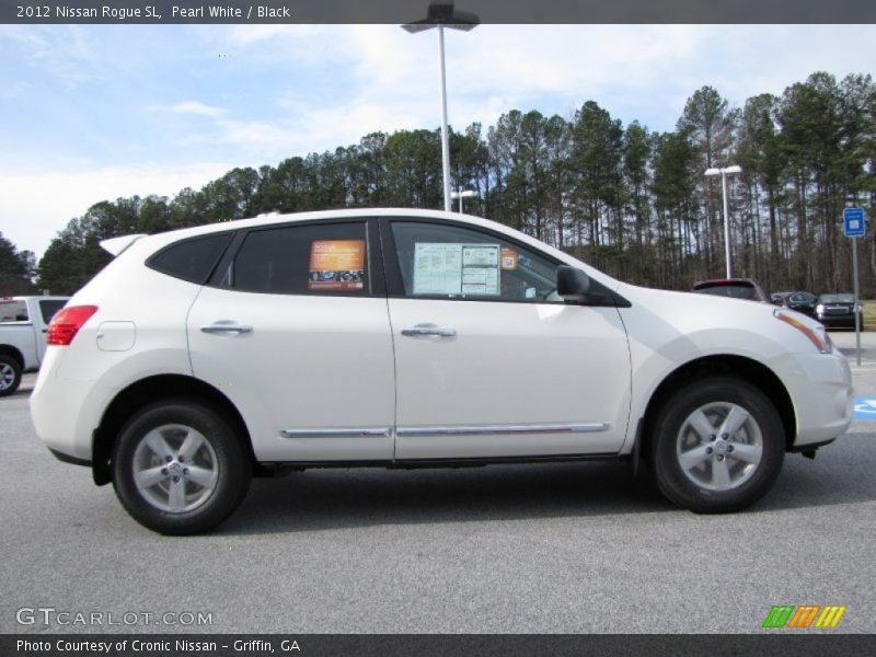 Pearl White / Black 2012 Nissan Rogue SL