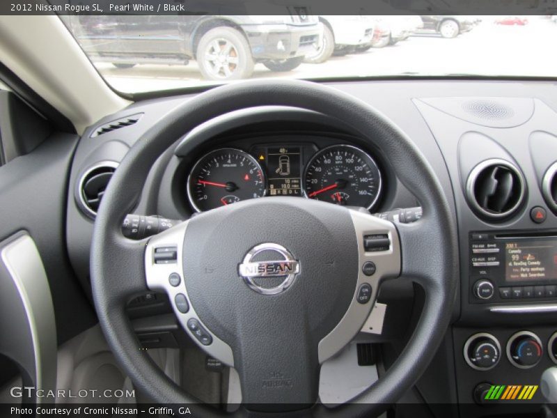 Pearl White / Black 2012 Nissan Rogue SL