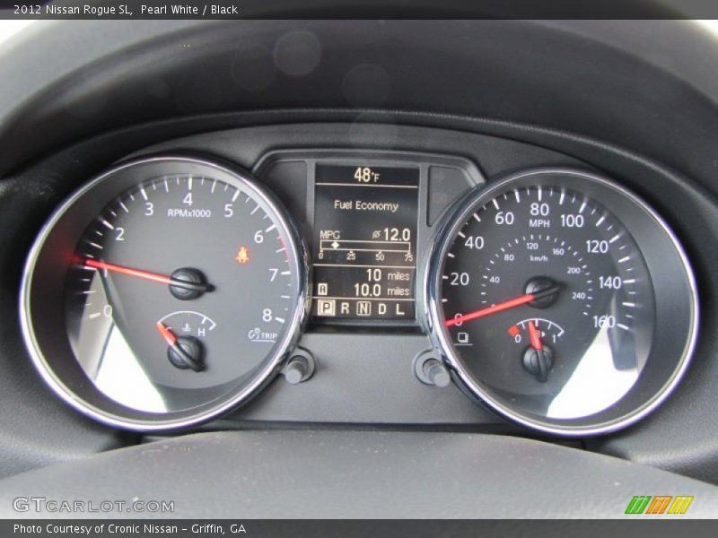 Pearl White / Black 2012 Nissan Rogue SL