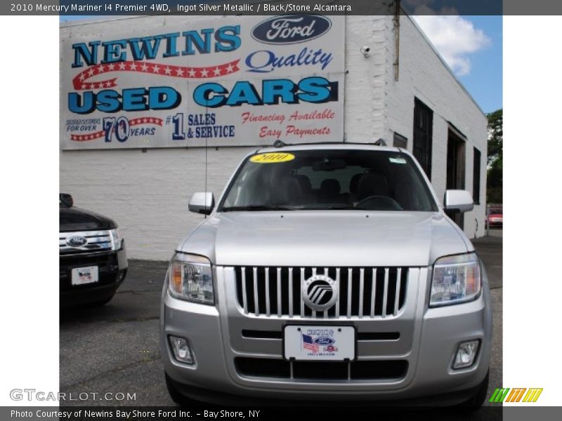 Ingot Silver Metallic / Black/Stone Alcantara 2010 Mercury Mariner I4 Premier 4WD