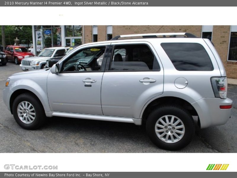 Ingot Silver Metallic / Black/Stone Alcantara 2010 Mercury Mariner I4 Premier 4WD