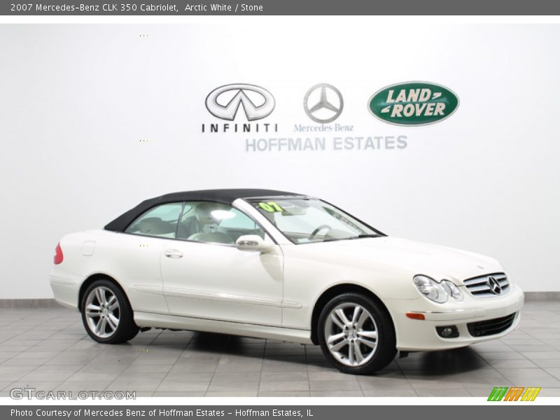 Arctic White / Stone 2007 Mercedes-Benz CLK 350 Cabriolet