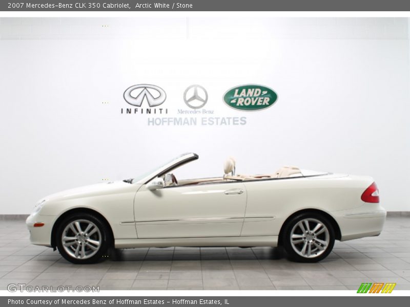 Arctic White / Stone 2007 Mercedes-Benz CLK 350 Cabriolet