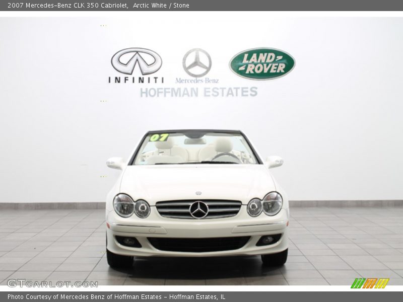 Arctic White / Stone 2007 Mercedes-Benz CLK 350 Cabriolet