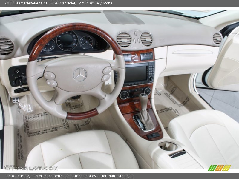 Arctic White / Stone 2007 Mercedes-Benz CLK 350 Cabriolet