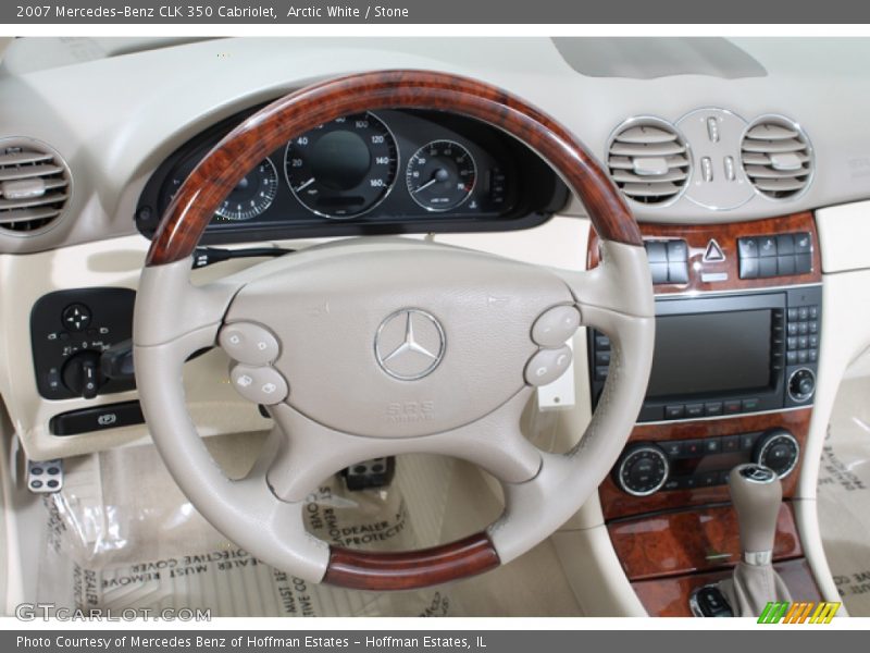 Arctic White / Stone 2007 Mercedes-Benz CLK 350 Cabriolet