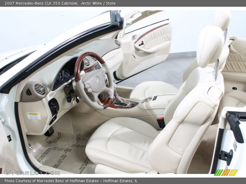 Arctic White / Stone 2007 Mercedes-Benz CLK 350 Cabriolet