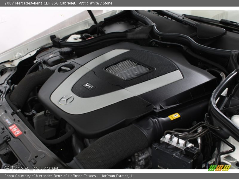Arctic White / Stone 2007 Mercedes-Benz CLK 350 Cabriolet