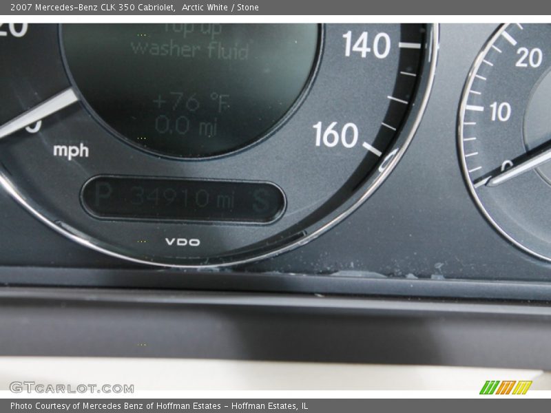 Arctic White / Stone 2007 Mercedes-Benz CLK 350 Cabriolet