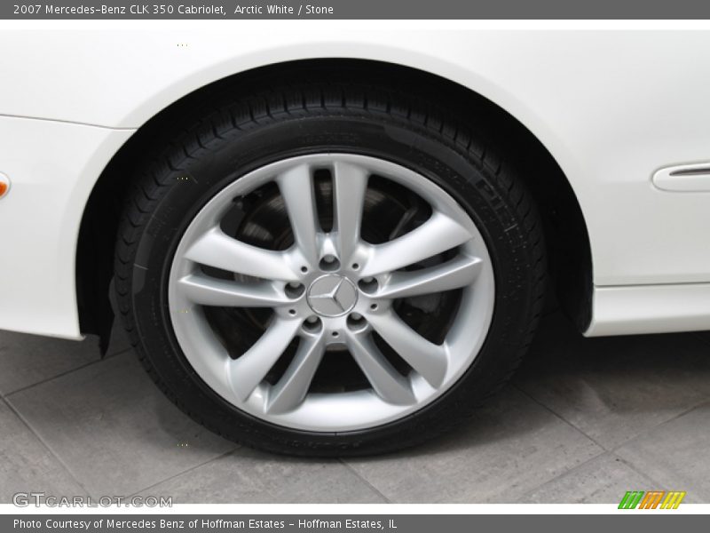 Arctic White / Stone 2007 Mercedes-Benz CLK 350 Cabriolet