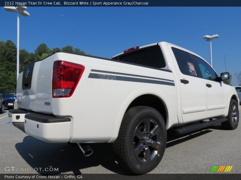 Blizzard White / Sport Apperance Gray/Charcoal 2012 Nissan Titan SV Crew Cab