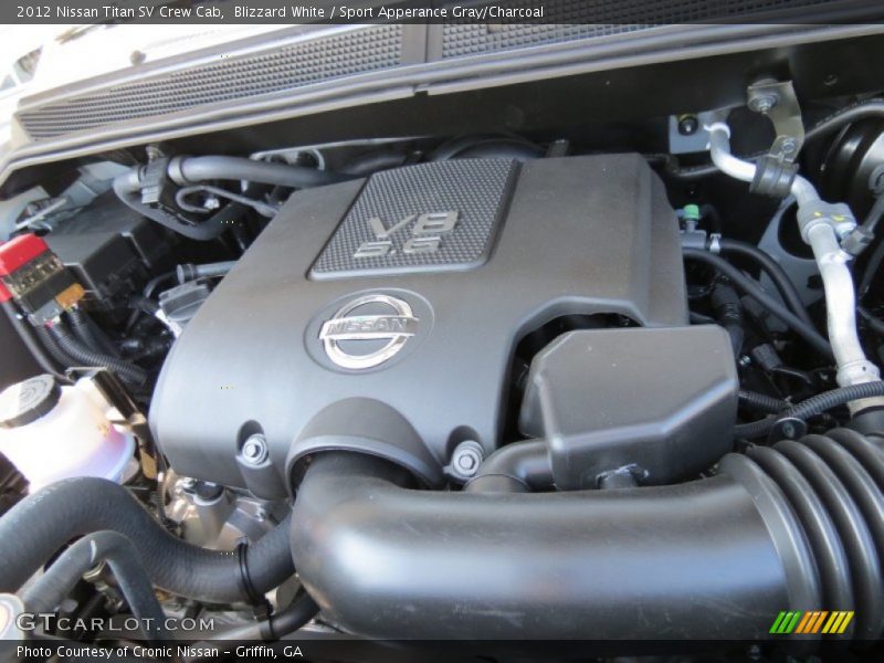 Blizzard White / Sport Apperance Gray/Charcoal 2012 Nissan Titan SV Crew Cab