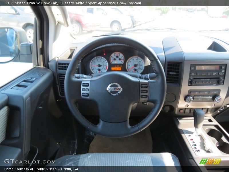 Blizzard White / Sport Apperance Gray/Charcoal 2012 Nissan Titan SV Crew Cab