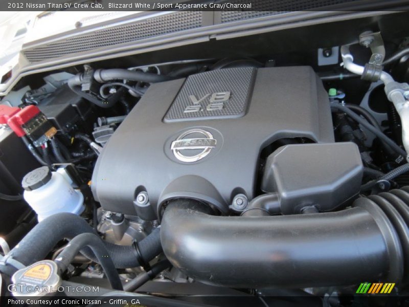 Blizzard White / Sport Apperance Gray/Charcoal 2012 Nissan Titan SV Crew Cab