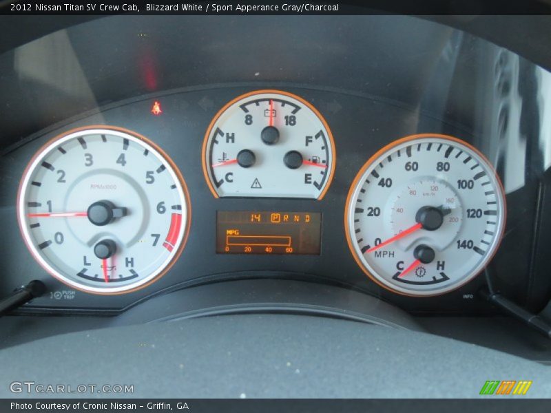 Blizzard White / Sport Apperance Gray/Charcoal 2012 Nissan Titan SV Crew Cab