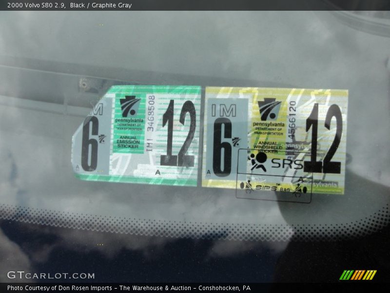 Black / Graphite Gray 2000 Volvo S80 2.9