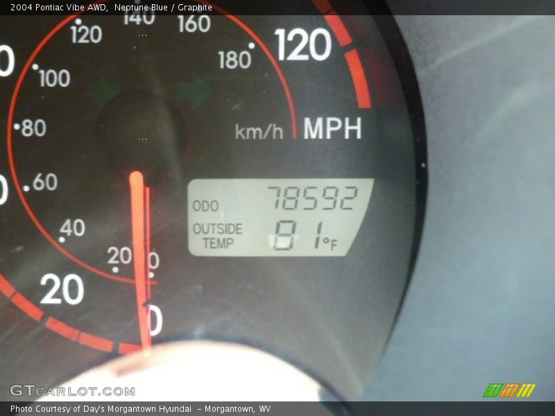 Neptune Blue / Graphite 2004 Pontiac Vibe AWD