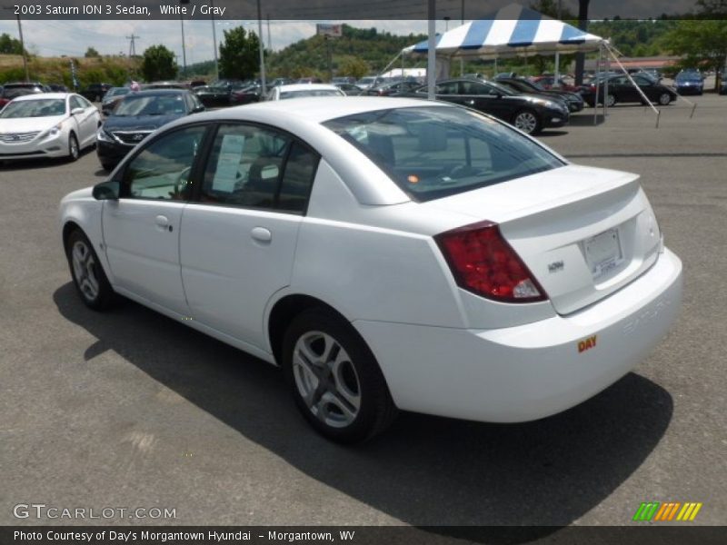 White / Gray 2003 Saturn ION 3 Sedan