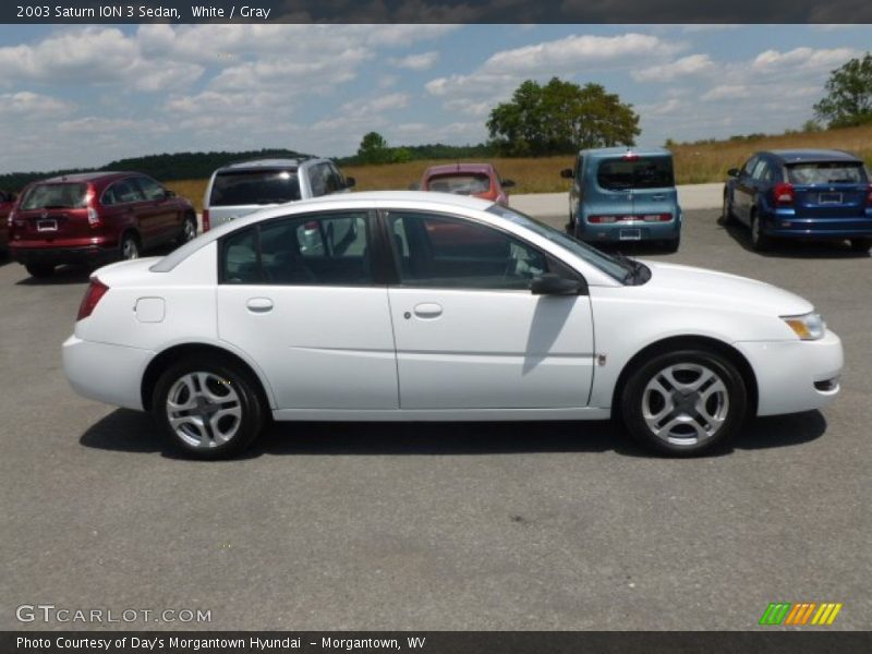 White / Gray 2003 Saturn ION 3 Sedan