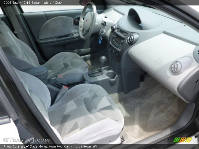 White / Gray 2003 Saturn ION 3 Sedan