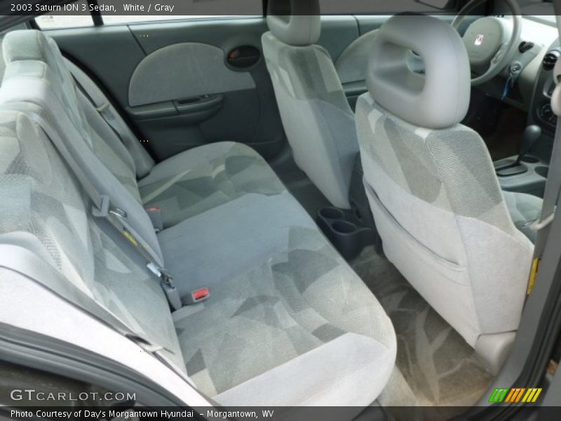 White / Gray 2003 Saturn ION 3 Sedan