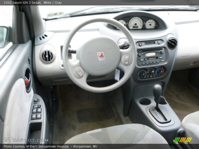 White / Gray 2003 Saturn ION 3 Sedan