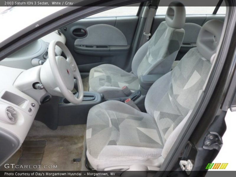White / Gray 2003 Saturn ION 3 Sedan