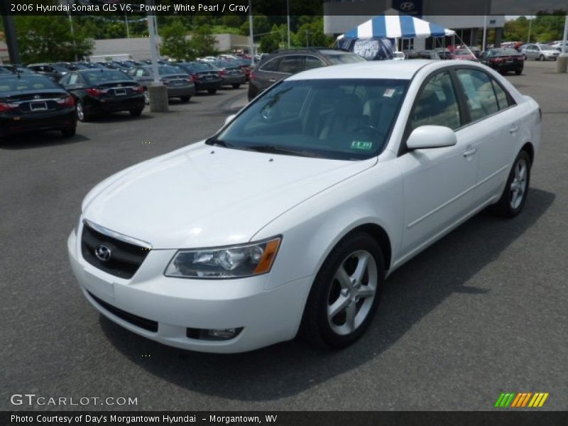 Powder White Pearl / Gray 2006 Hyundai Sonata GLS V6