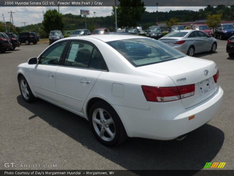 Powder White Pearl / Gray 2006 Hyundai Sonata GLS V6