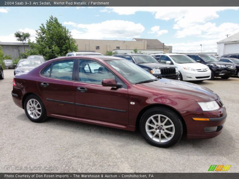 Merlot Red Metallic / Parchment 2004 Saab 9-3 Arc Sedan