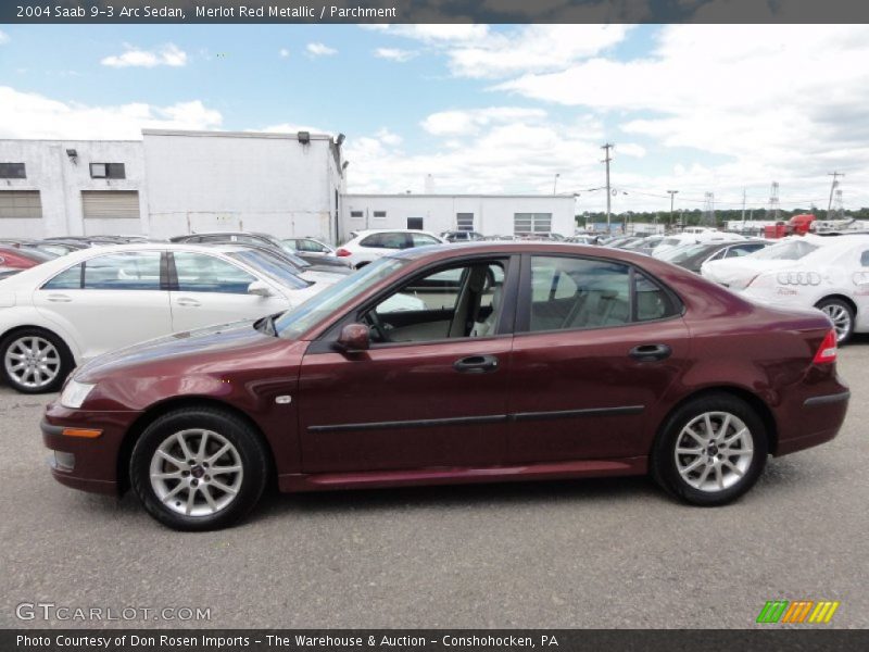Merlot Red Metallic / Parchment 2004 Saab 9-3 Arc Sedan
