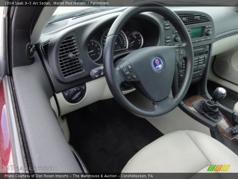 Merlot Red Metallic / Parchment 2004 Saab 9-3 Arc Sedan