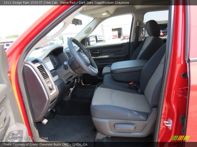 Flame Red / Dark Slate Gray/Medium Graystone 2011 Dodge Ram 1500 ST Crew Cab