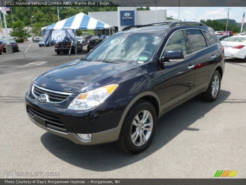 Marine Blue / Beige 2012 Hyundai Veracruz Limited AWD