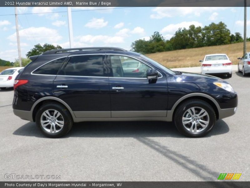 Marine Blue / Beige 2012 Hyundai Veracruz Limited AWD