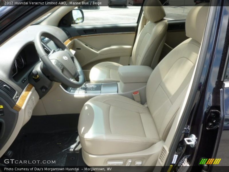 Marine Blue / Beige 2012 Hyundai Veracruz Limited AWD