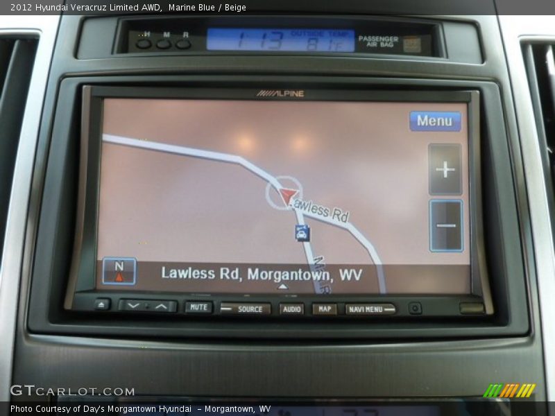 Marine Blue / Beige 2012 Hyundai Veracruz Limited AWD