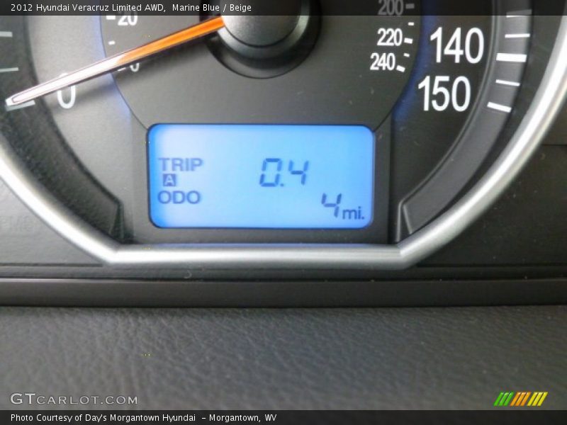 Marine Blue / Beige 2012 Hyundai Veracruz Limited AWD
