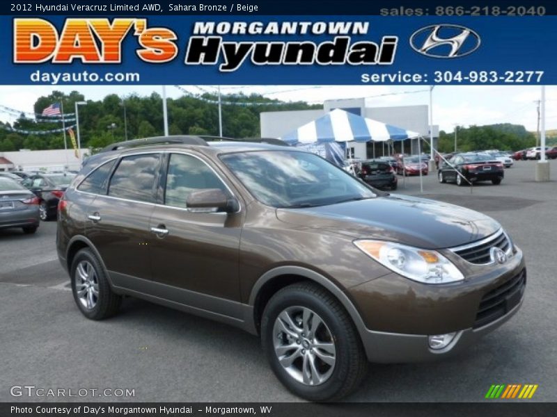 Sahara Bronze / Beige 2012 Hyundai Veracruz Limited AWD